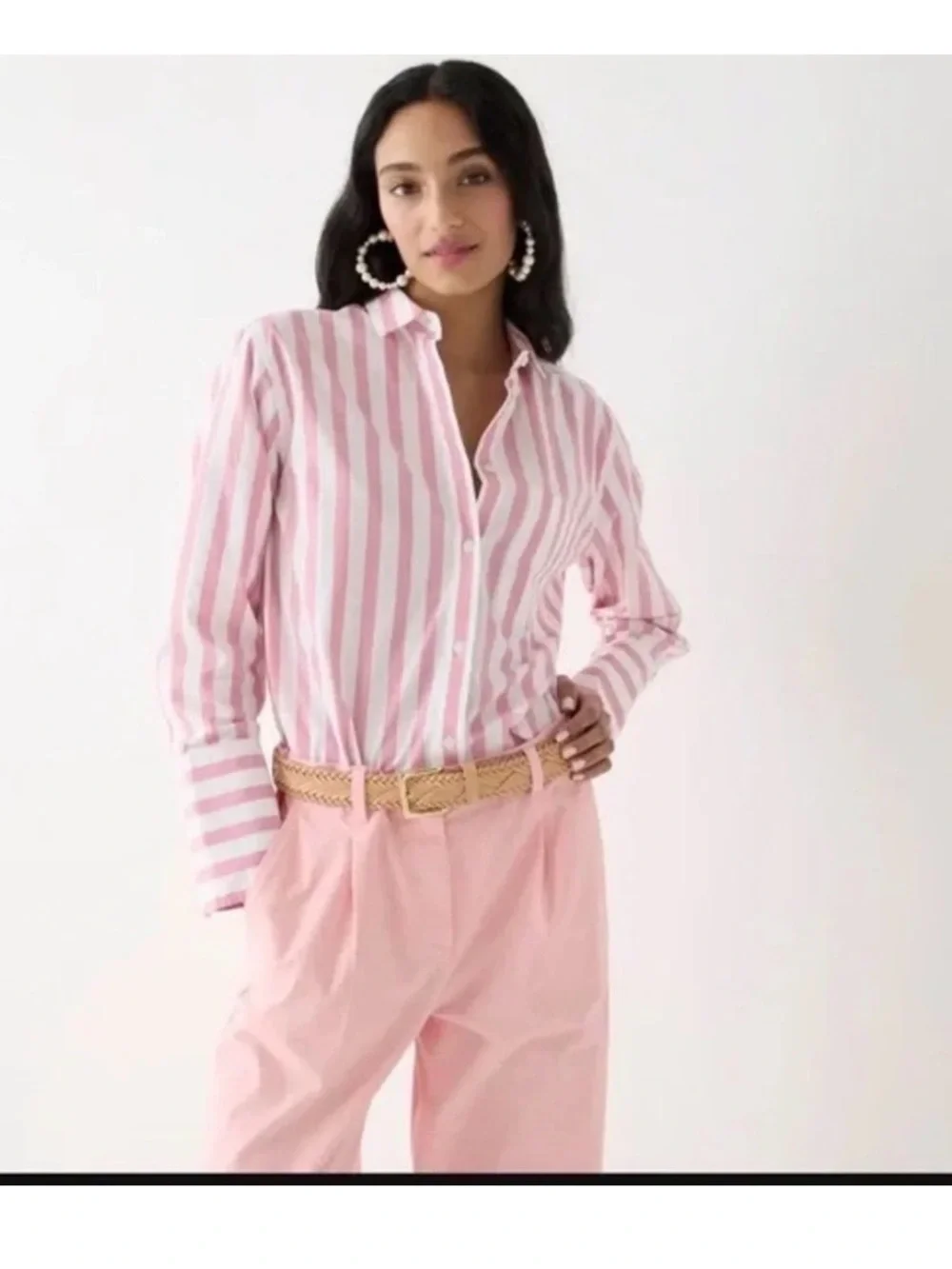 NWT J. Crew Garçon Striped Pink Button-Up Shirt